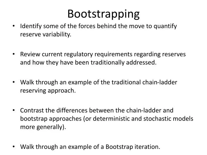 bootstrapping