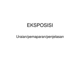 eksposisi