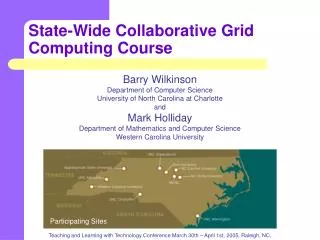 State-Wide Collaborative Grid Computing Course