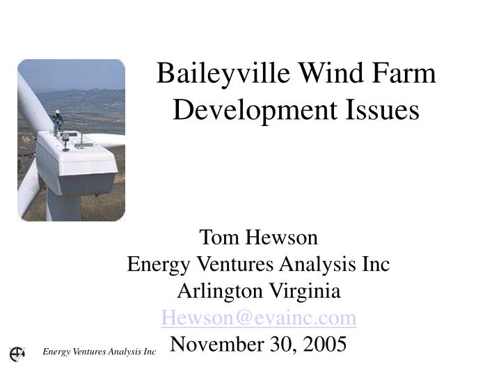 baileyville wind farm development issues