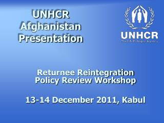 UNHCR Afghanistan Presentation