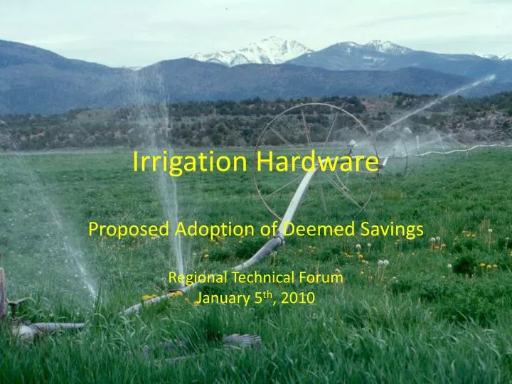 irrigation hardware