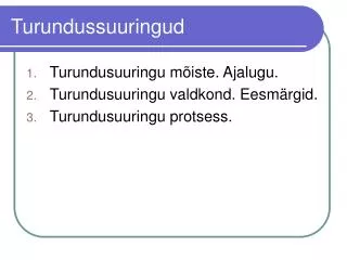 turundussuuringud