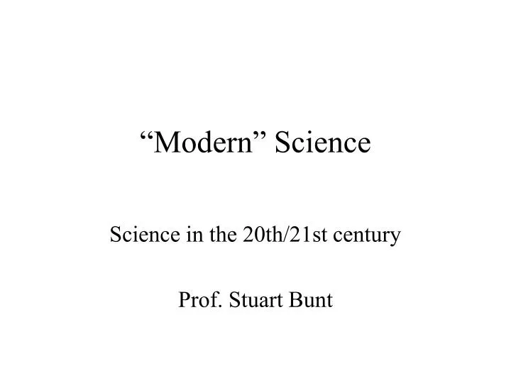 modern science