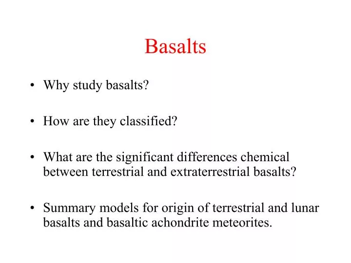 basalts