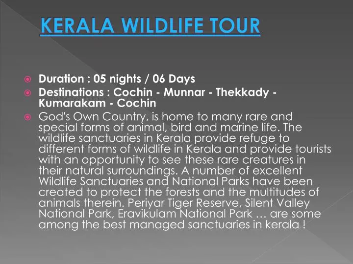 kerala wildlife tour