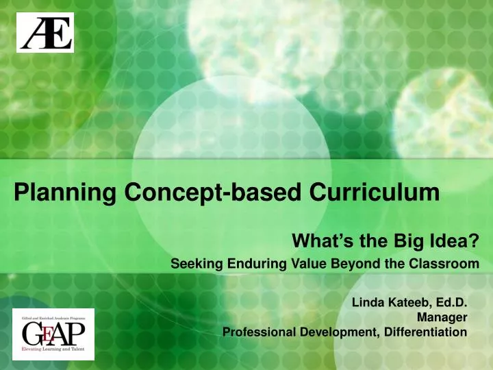 planning concept based curriculum