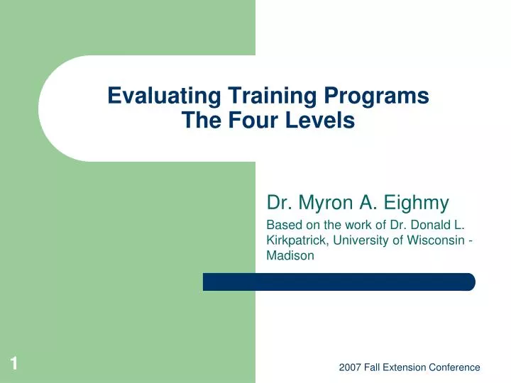 evaluating training programs the four levels