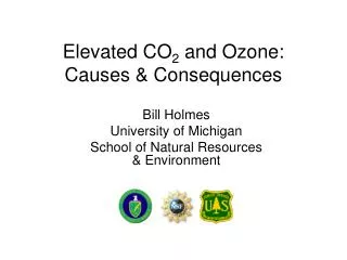 Elevated CO 2 and Ozone: Causes &amp; Consequences
