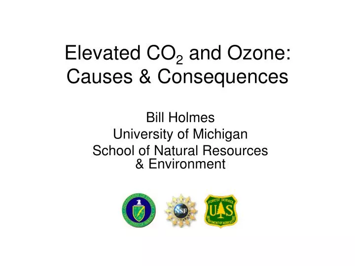 elevated co 2 and ozone causes consequences