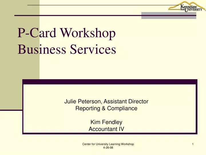 p card workshop business services