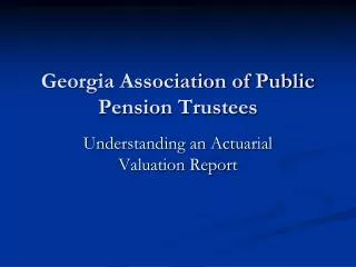 Georgia Association of Public Pension Trustees