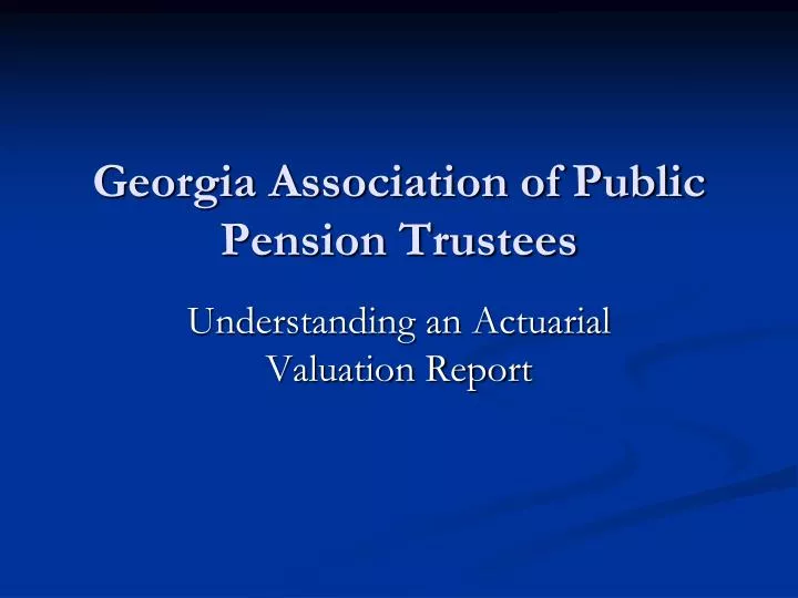georgia association of public pension trustees
