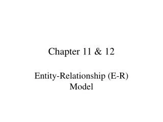 Chapter 11 &amp; 12