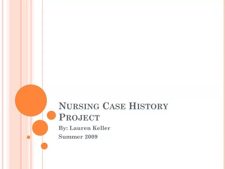 nursing case history project
