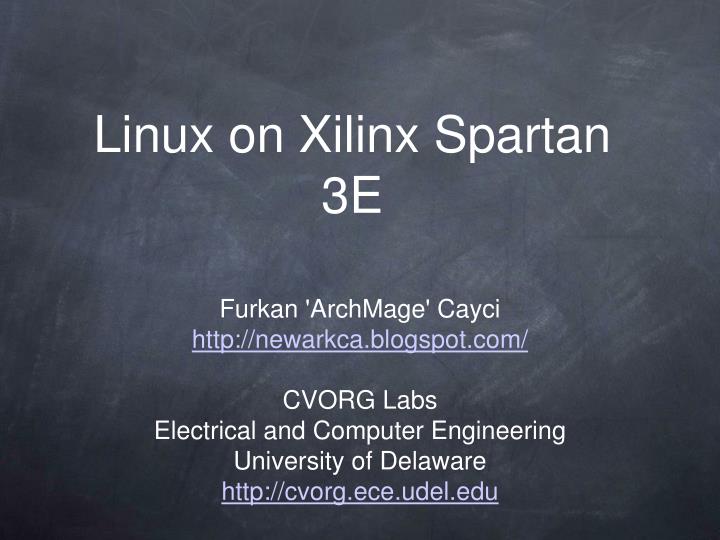 linux on xilinx spartan 3e