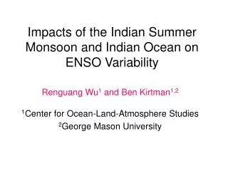 Impacts of the Indian Summer Monsoon and Indian Ocean on ENSO Variability
