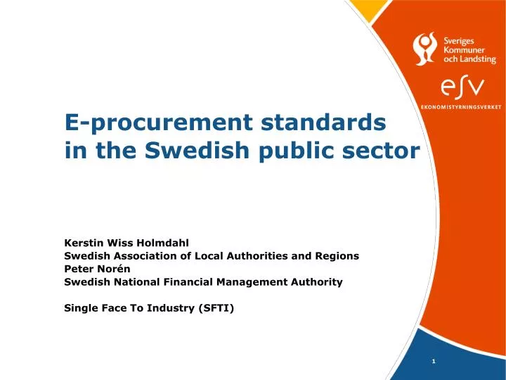 e procurement standards in the swedish public sector