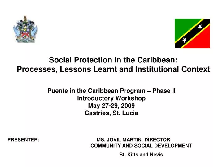 social protection in the caribbean processes lessons learnt and institutional context