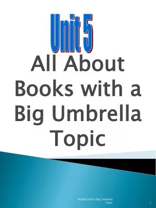 All About Books with a Big Umbrella Topic
