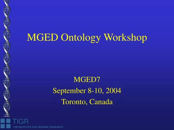 mged ontology workshop