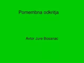 Pomembna odkritja