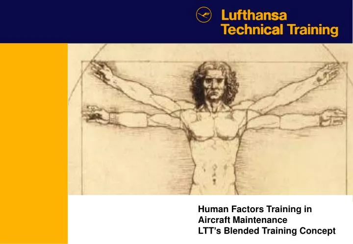 human factors training in aircraft maintenance ltt s blended training concept