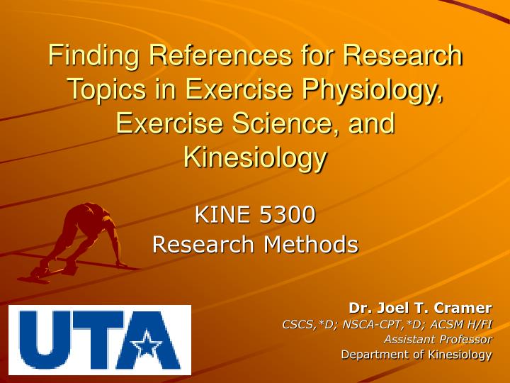finding references for research topics in exercise physiology exercise science and kinesiology