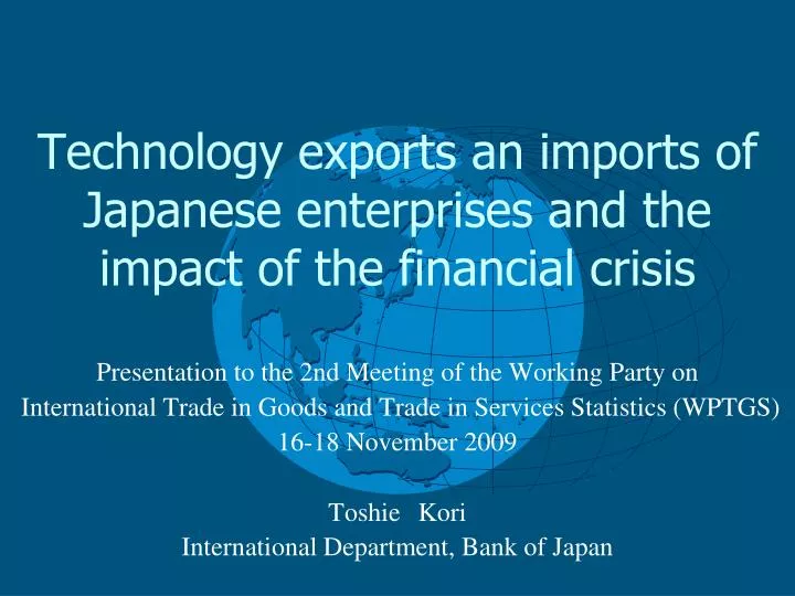 technology exports an imports of japanese enterprises and the impact of the financial crisis