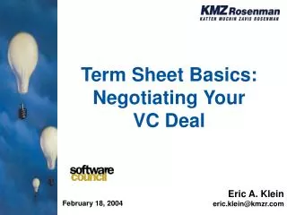 Term Sheet Basics: Negotiating Your VC Deal