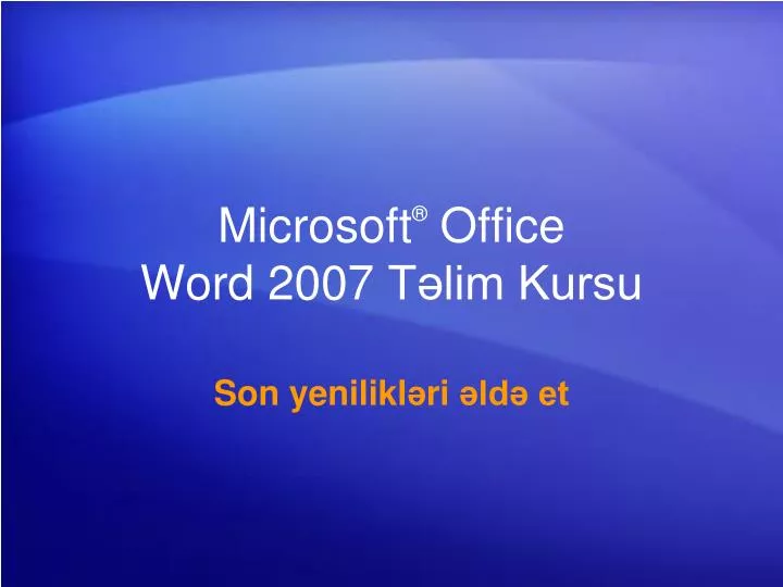 microsoft office word 2007 t lim kursu