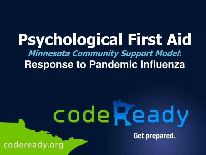 psychological first aid minnesota community support model response to pandemic influenza