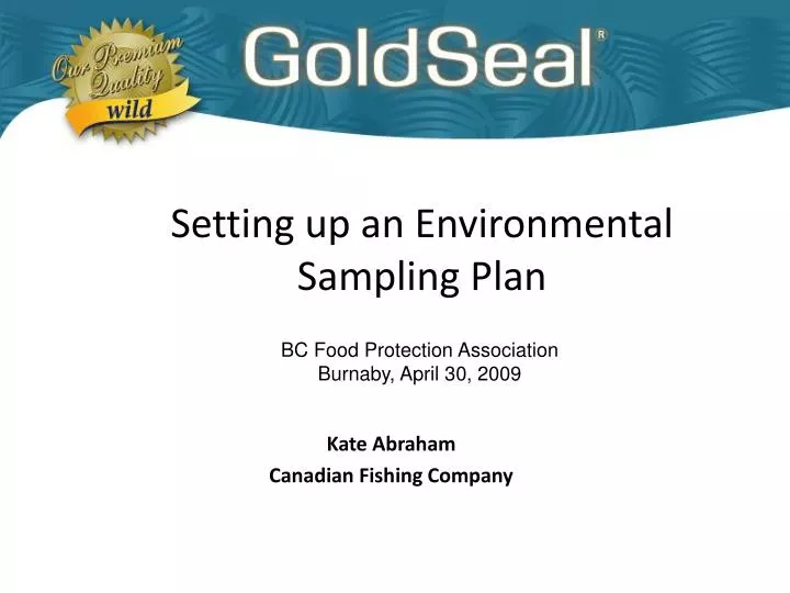 setting up an environmental sampling plan