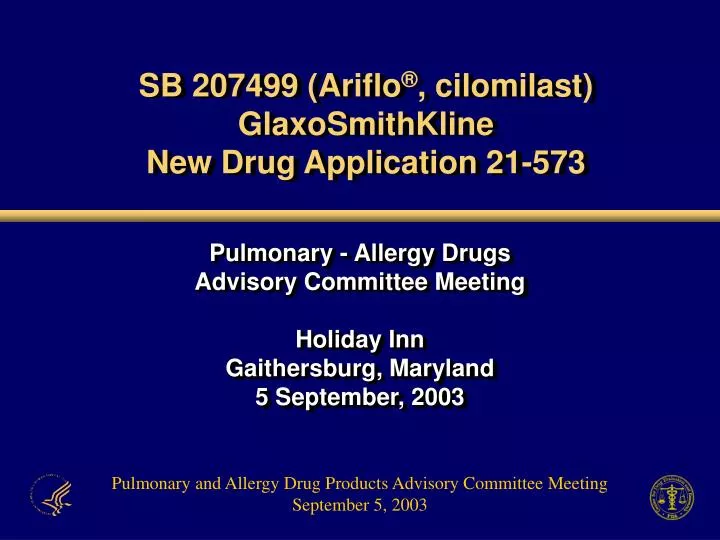 sb 207499 ariflo cilomilast glaxosmithkline new drug application 21 573