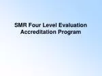 SMR Four Level Evaluation Accreditation Program - slide 1