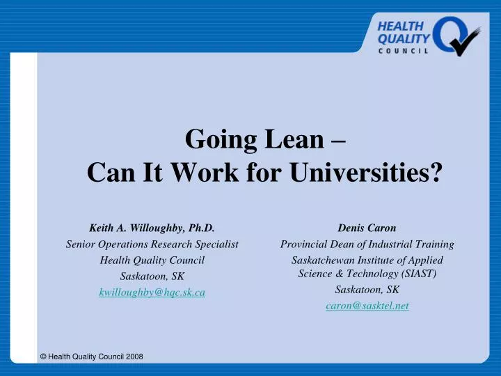 going lean can it work for universities