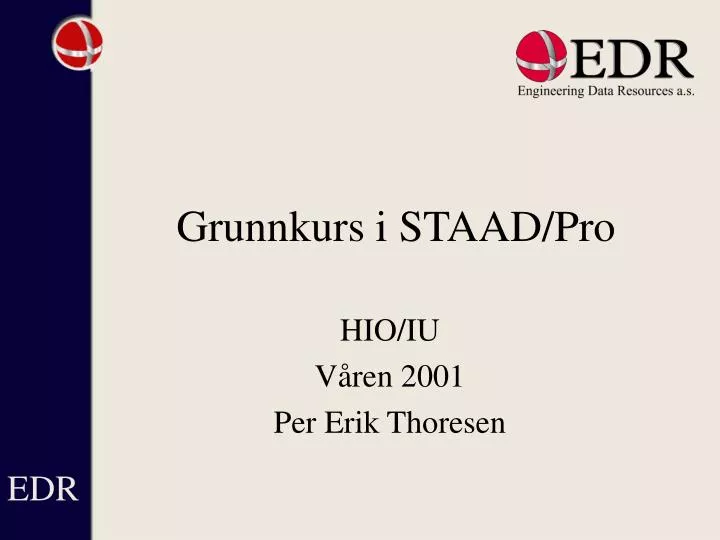 grunnkurs i staad pro