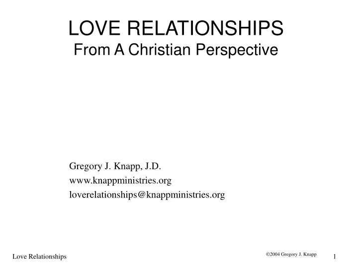 love relationships from a christian perspective