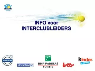 INFO voor INTERCLUBLEIDERS