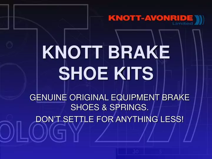 knott brake shoe kits
