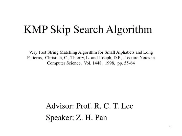 kmp skip search algorithm