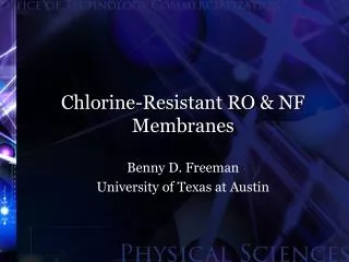 Chlorine-Resistant RO &amp; NF Membranes