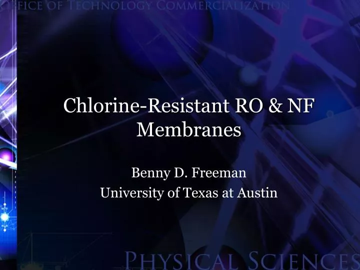 chlorine resistant ro nf membranes