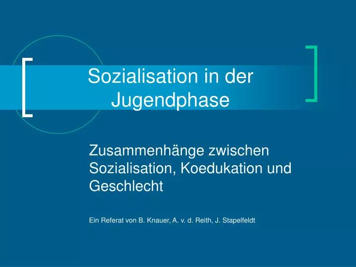 sozialisation in der jugendphase