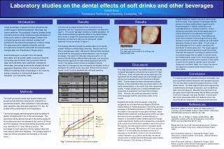 Laboratory studies on the dental effects of soft drinks and other beverages Sarah Story Tennessee Technology University,