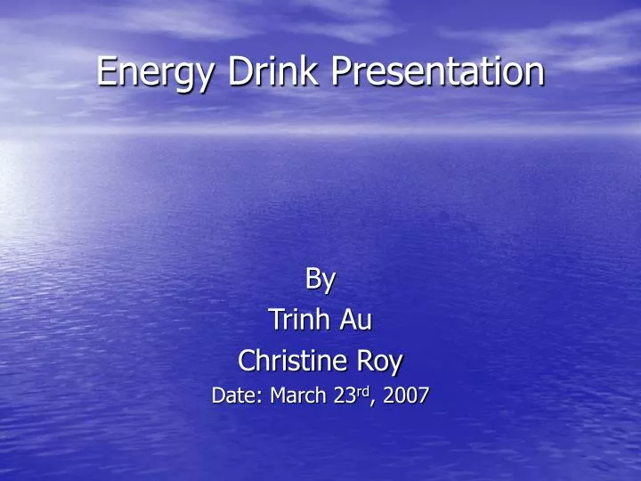energy drink presentation