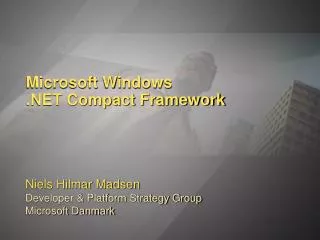 Microsoft Windows .NET Compact Framework