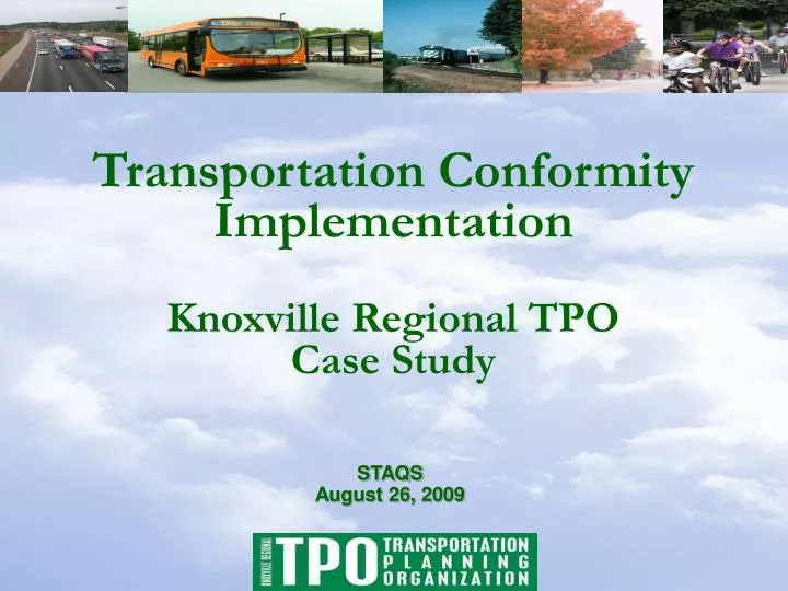 transportation conformity implementation knoxville regional tpo case study