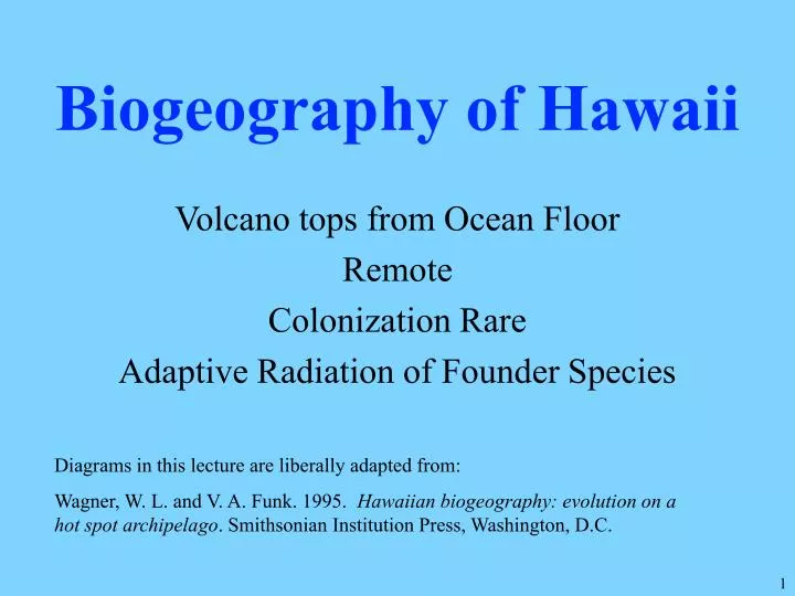 biogeography of hawaii
