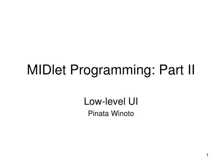 midlet programming part ii